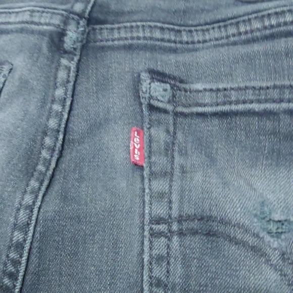 Levi's 510 Cut Off Raw Jean Shorts Summer Festival Holiday Men's W30 Black - Picture 4 of 7